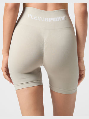 PLEIN SPORT SEAMLESS MICRO BIKER SHORTS LOGO