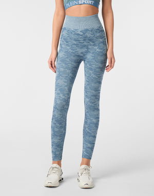 PLEIN SPORT SEAMLESS SPORT LEGGINGS CAMOUFLAGE