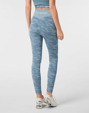 PLEIN SPORT SEAMLESS SPORT LEGGINGS CAMOUFLAGE