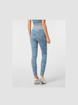 PLEIN SPORT SEAMLESS SPORT LEGGINGS CAMOUFLAGE