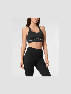 PLEIN SPORT SILKY SOFT PIPING PUSH UP BRA