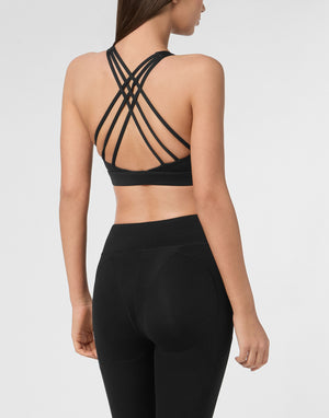 PLEIN SPORT SILKY SOFT PIPING PUSH UP BRA
