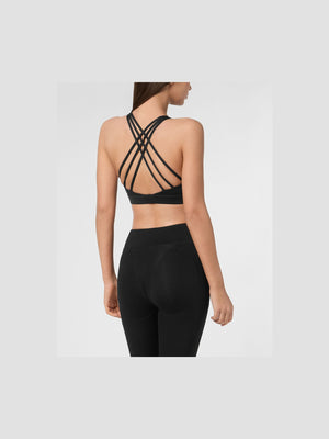 PLEIN SPORT SILKY SOFT PIPING PUSH UP BRA
