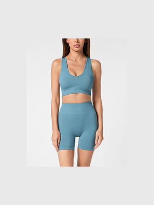 PLEIN SPORT SEAMLESS WIDE STRAPS SPORT BRA LOGO