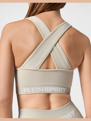 PLEIN SPORT SEAMLESS WIDE STRAPS SPORT BRA LOGO