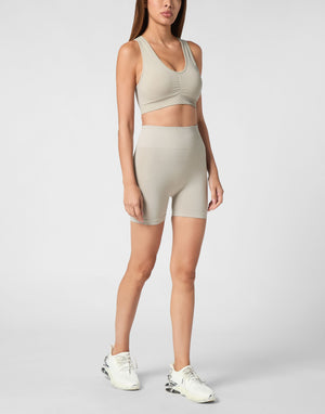 PLEIN SPORT SEAMLESS WIDE STRAPS SPORT BRA LOGO