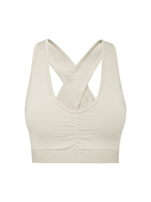 PLEIN SPORT SEAMLESS WIDE STRAPS SPORT BRA LOGO