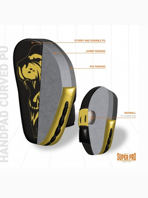 SUPER PRO COMBAT GEAR PU CURVED PUNCH MITTS