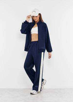 THE GIVING MOVEMENT EMBOSSED CONTRAST PANEL TRACK JACKET