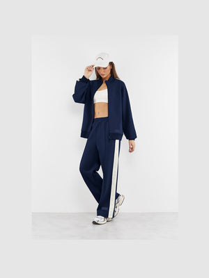 THE GIVING MOVEMENT EMBOSSED CONTRAST PANEL TRACK JACKET