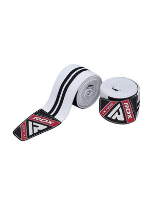 RDX GYM KNEE WRAPS WHITE/ BLACK NEW