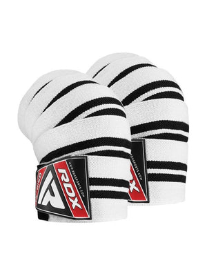 RDX GYM KNEE WRAPS WHITE/ BLACK NEW