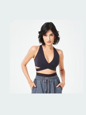 SQUATWOLF RETROGRADE CRISS CROSS BRA TOP
