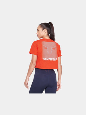 SQUATWOLF SLOGAN CROP TEE