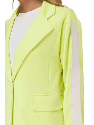 TRIBE OF 6 AISHA RECYCLED OVERSIZED STRETCH BLAZER WITH TAPE DETAIL