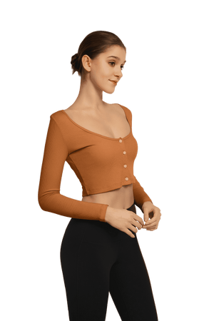 YVETTE CROP LONGSLEEVE IVY
