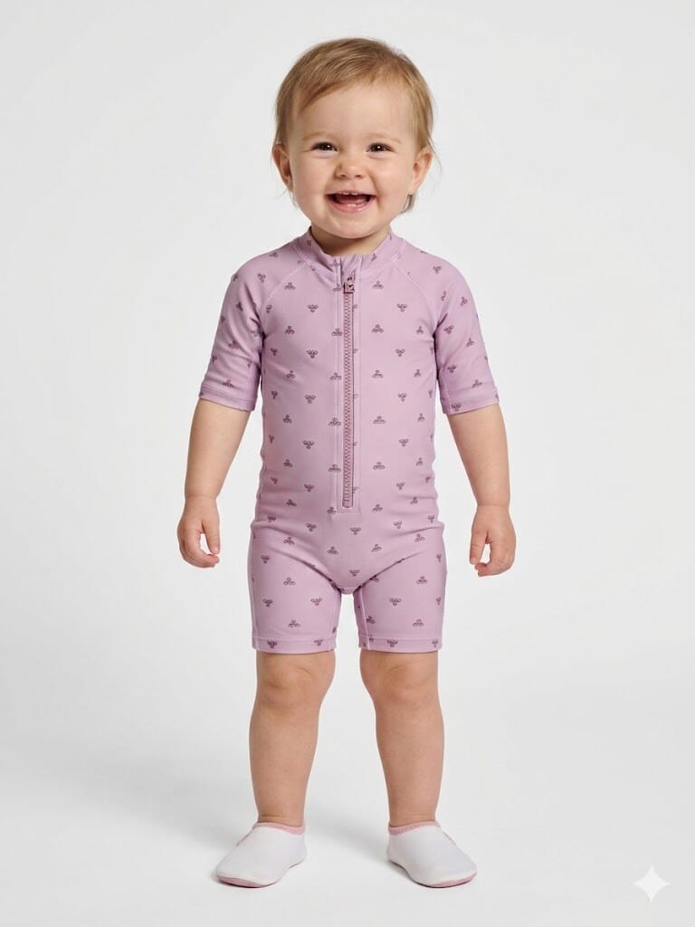 HUMMEL HMLMINI BEE AOP SWIMSUIT 3/4 SL