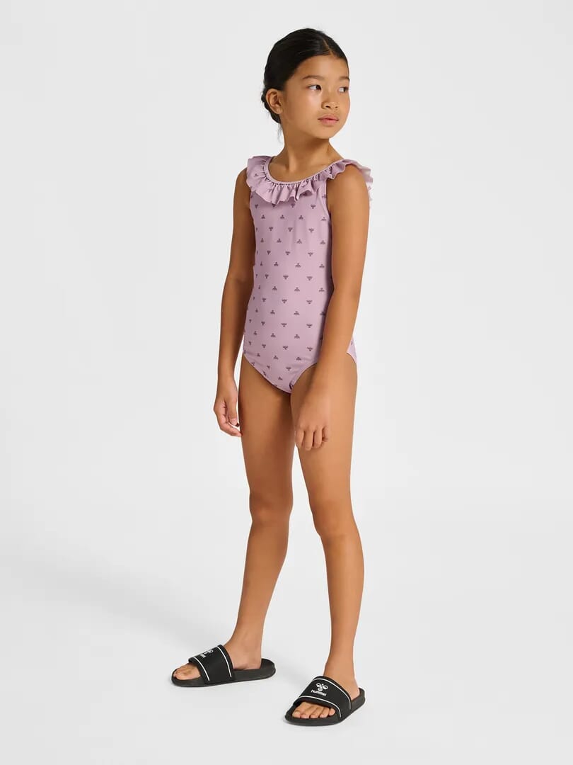HUMMEL HMLJR BEE AOP FRILL SWIMSUIT