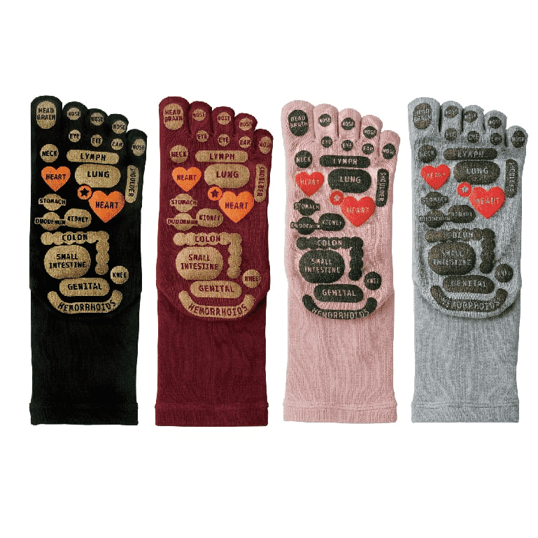 MIKASA DOUBLE-SIDED REFLEXOLOGY TOE SOCKS