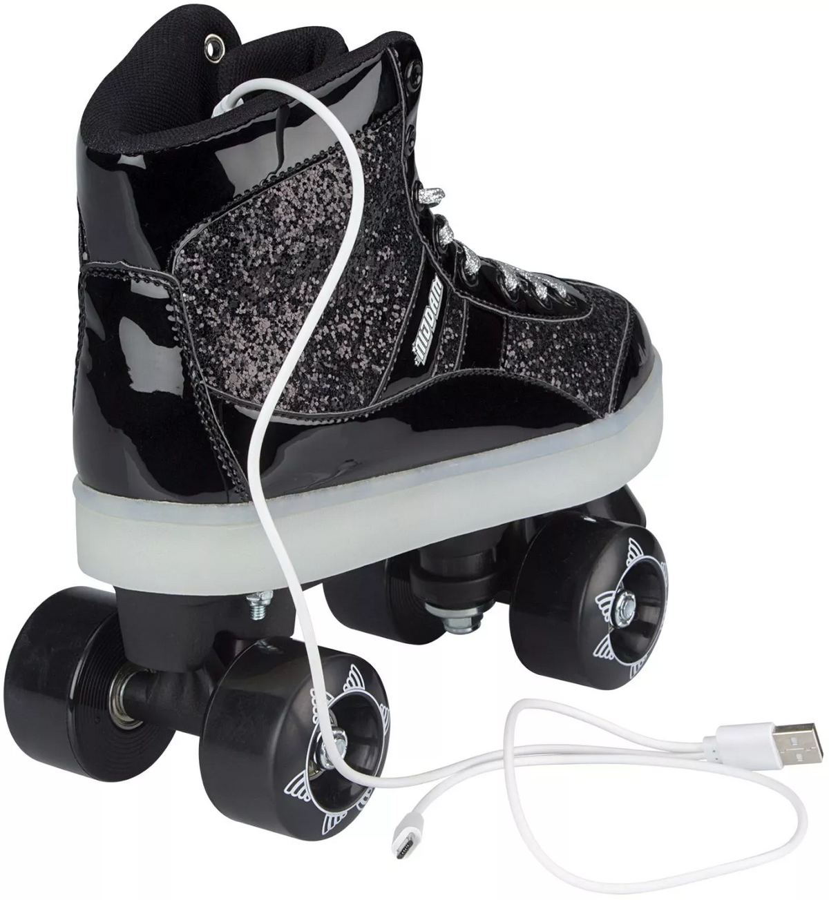 NIJDAM ROLLER SKATES FLASHING GLITTER AND GLAMOUR