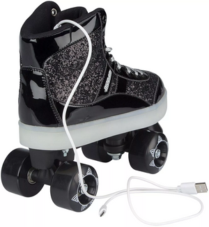 NIJDAM ROLLER SKATES FLASHING GLITTER AND GLAMOUR
