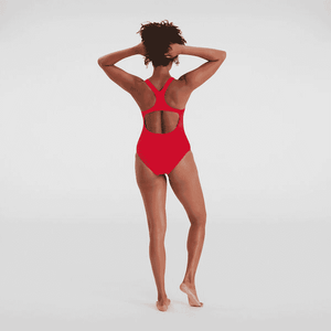 SPEEDO WOMENS ENDURANCE+ MEDALIST FED RED