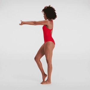 SPEEDO WOMENS ENDURANCE+ MEDALIST FED RED