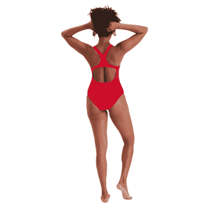SPEEDO WOMENS ENDURANCE+ MEDALIST FED RED
