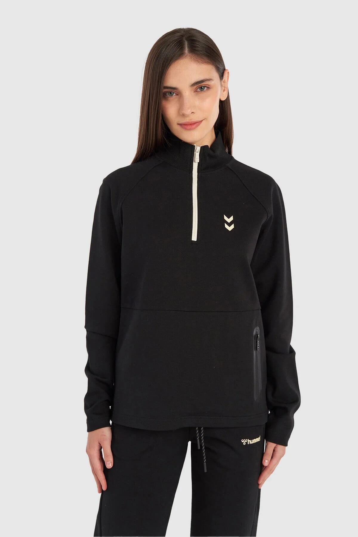 HUMMEL- HMLFUYU ZIP NECK SWEATSHIRT