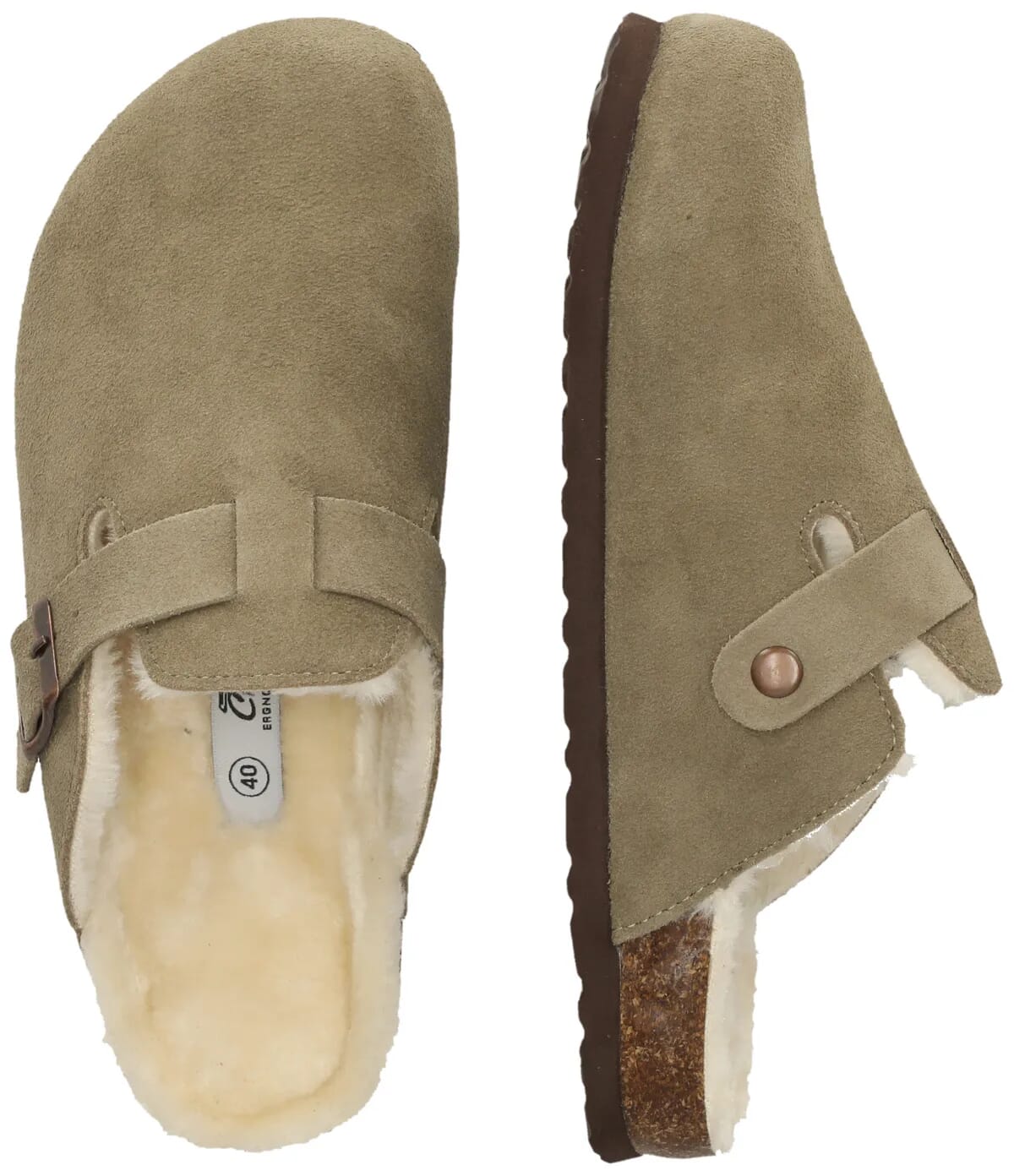 CRUZ CAMILLO LEATHER CORK CLOG W/WARM LINING