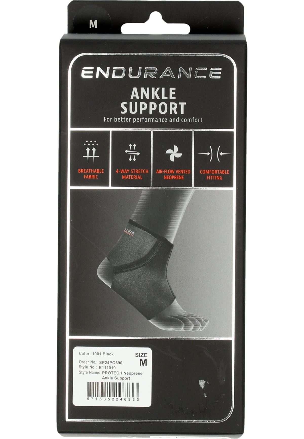 ENDURANCE PROTECH NEOPRENE ANKLE SUPPORT