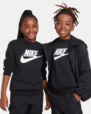 NIKE K NSW CLUB FLC CREW LS HBR