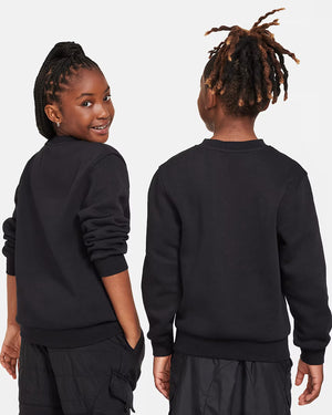 NIKE K NSW CLUB FLC CREW LS HBR
