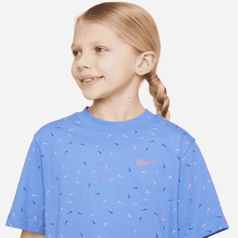 NIKE G NK NSW TEE BOXY SWOOSH AOP