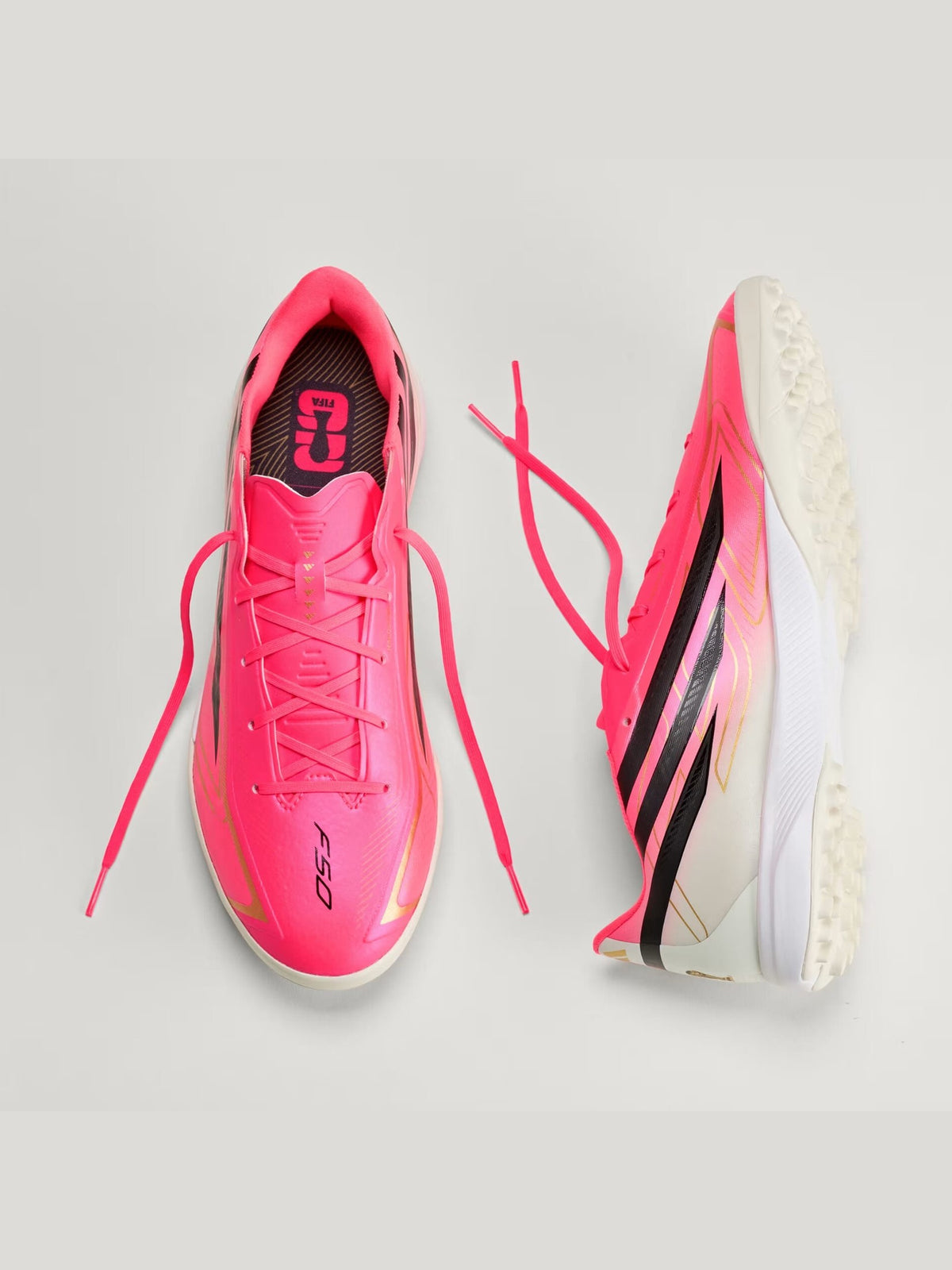ADIDAS F50 HYPERFAST LEAGUE TF SOLTUR/CBLACK/GOLDMT