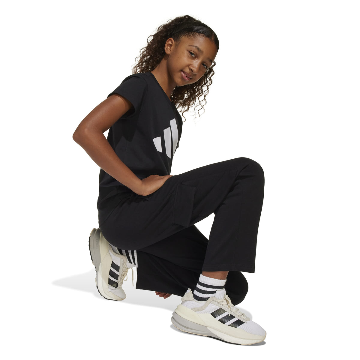 ADIDAS JG LIN FT C PT      BLACK/WHITE