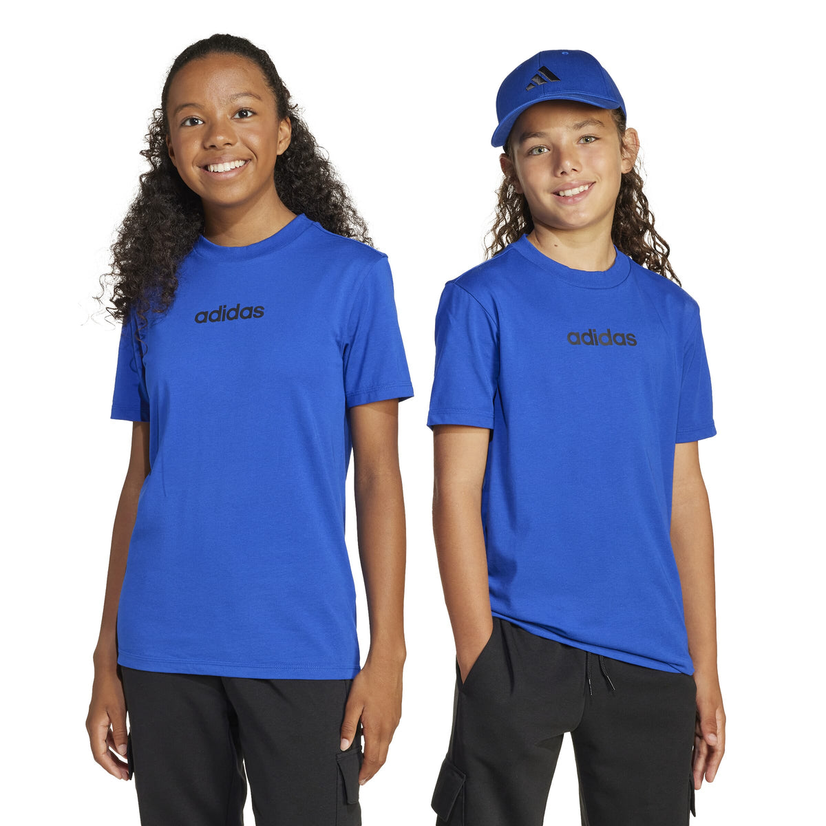 ADIDAS J LIN TEE 160       ROYBLU/BLACK