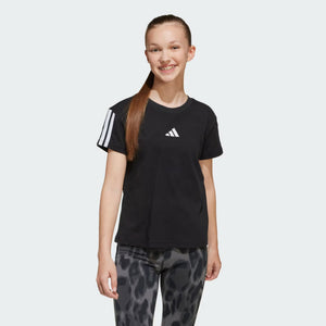 ADIDAS JG 3S TEE 160 BLACK/WHITE