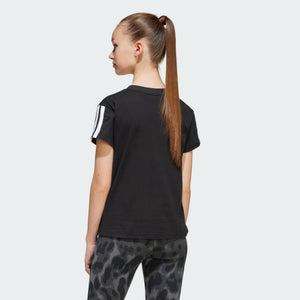 ADIDAS JG 3S TEE 160 BLACK/WHITE