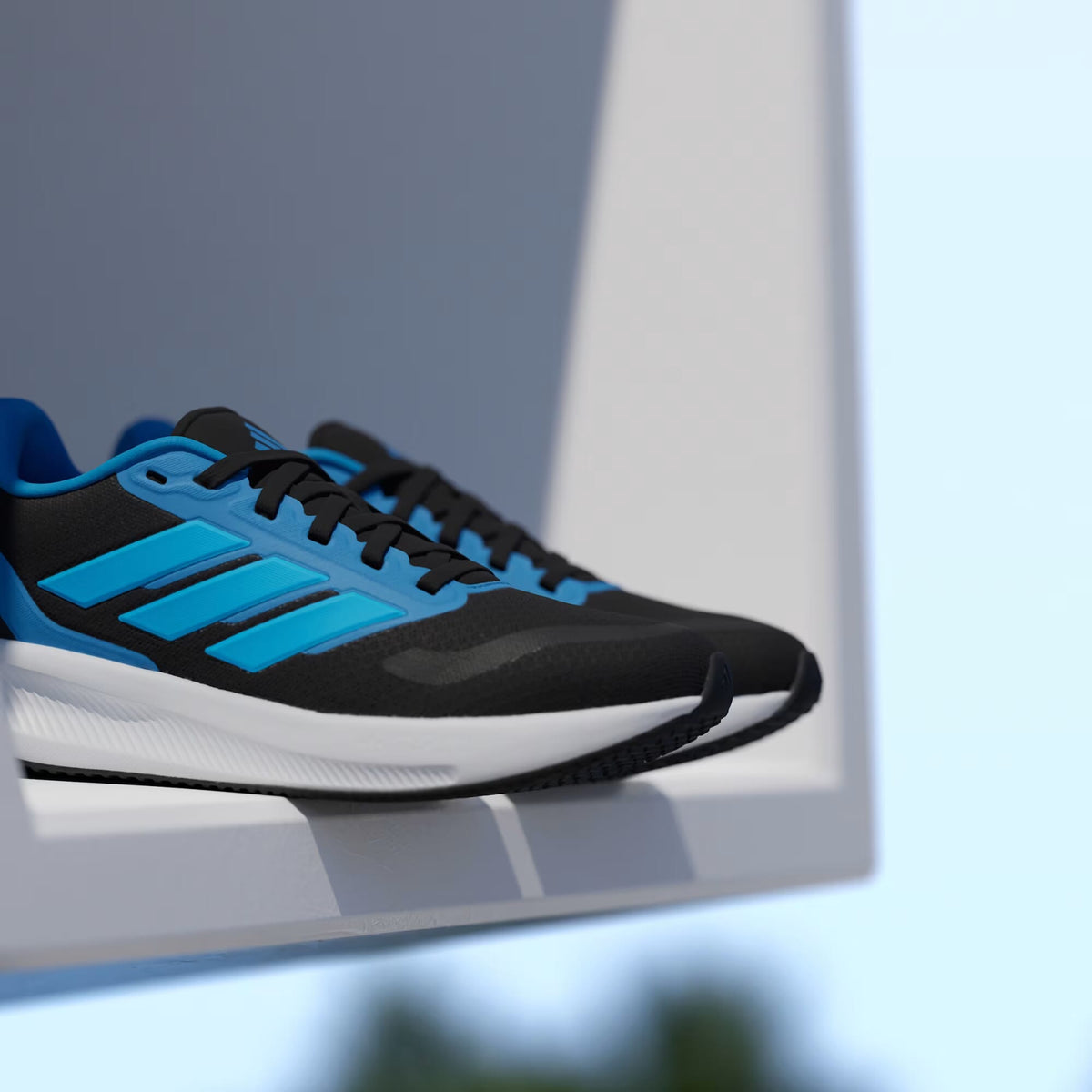 ADIDAS RUNFALCON 5 J CBLACK/LUAQ/LURABL