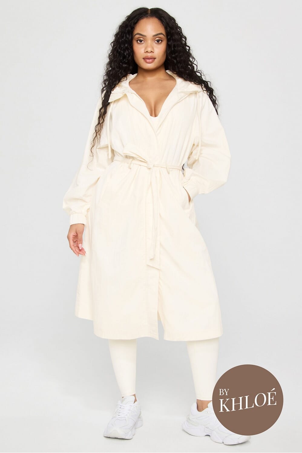FABLETICS HOODED TRENCH COAT