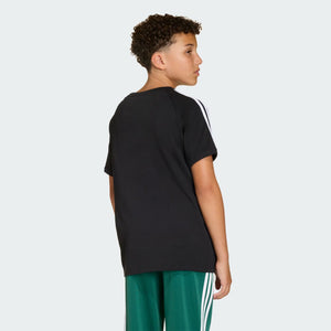 ADIDAS 3 STRIPE TEE BLACK/WHITE