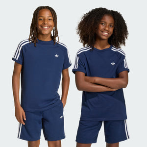 ADIDAS 3 STRIPE TEE NINDIG/WHITE