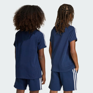 ADIDAS 3 STRIPE TEE NINDIG/WHITE