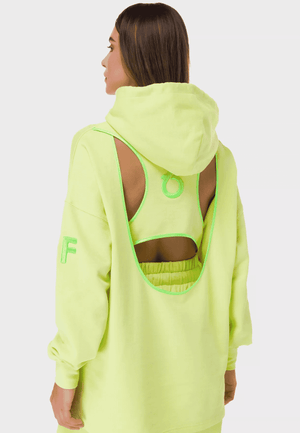 TRIBE OF 6 ANDI ORGANIC COTTON OVERSIZED RACER BACK HOODIE WITH EMBROIDERY
