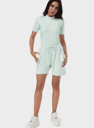 TRIBE OF 6 ANISE BRUSHED BAMBOO SHORTS WITH EMBROIDERY