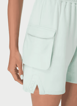 TRIBE OF 6 ANISE BRUSHED BAMBOO SHORTS WITH EMBROIDERY