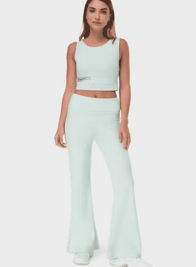 TRIBE OF 6 ALEENA RECYCLED CUT OUT CROP TOP WITH RUBBER PRINT