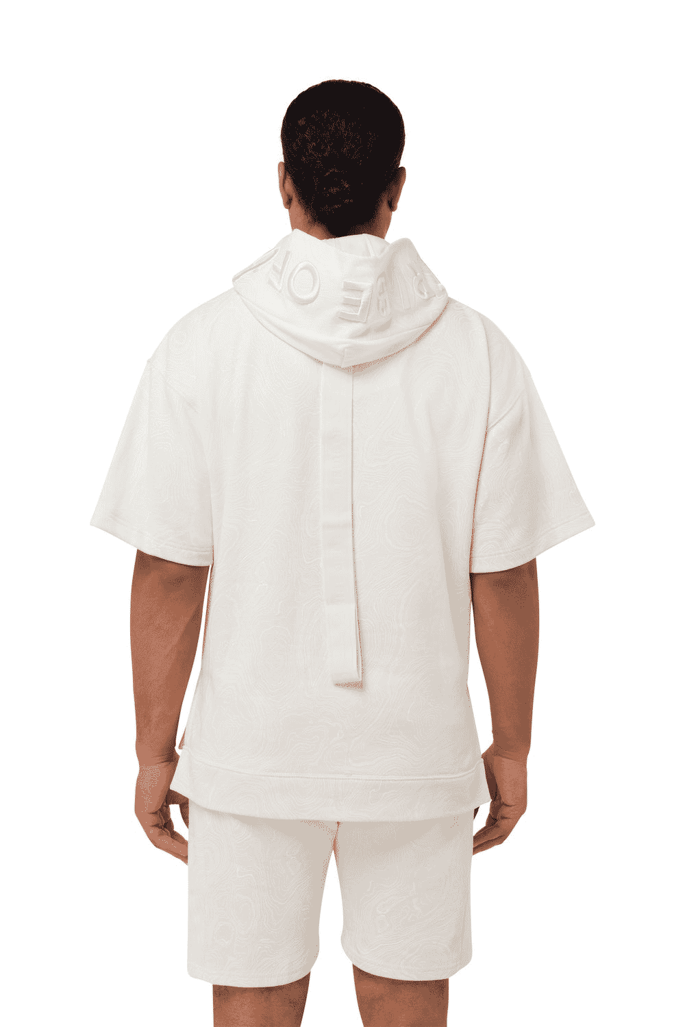 TRIBE OF 6 ARYAN ORGANIC COTTON OVERSIZED UNISEX SHORT SLEEVE HOODIE WITH EMBROIDERY