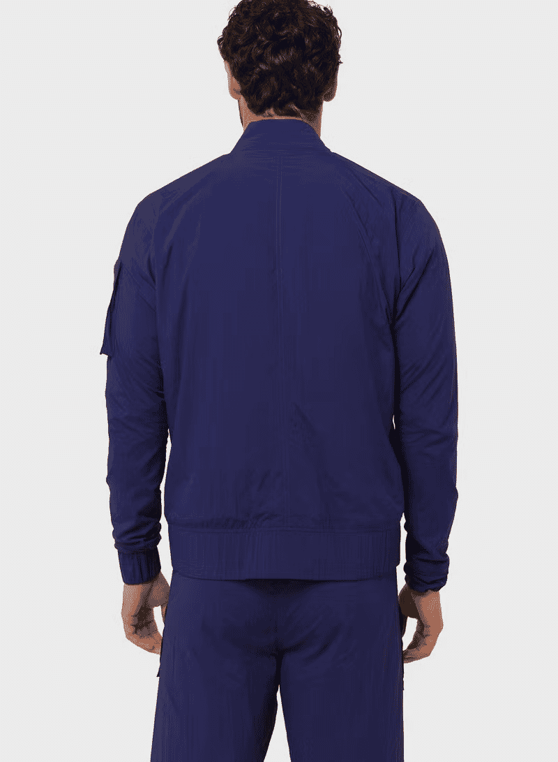 TRIBE OF 6 ACE RECYCLED CRINKLE NYLON BOMBER JACKET